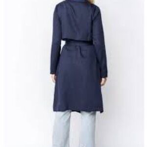 Nordstrom’s Leith Women’s Black Trench Coat Timeless Double-Breasted Design SZ S